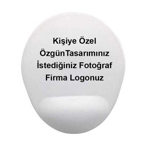 Bilek Destekli Oval Mousepad 22 cm x 18 cm (Kalınlık 3mm)